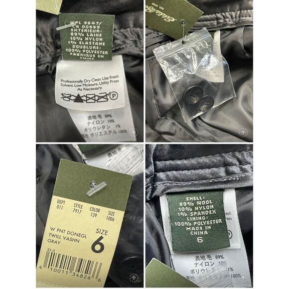 Eddie Bauer Vashon fit trouser womens 6  twill vashn gray wool blend nwt - Picture 10 of 12